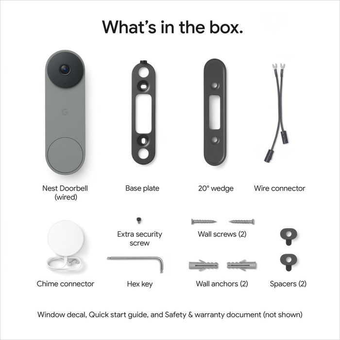 Відеодзвінок Google Nest Doorbell (wired, 3rd gen) (Hazel)
